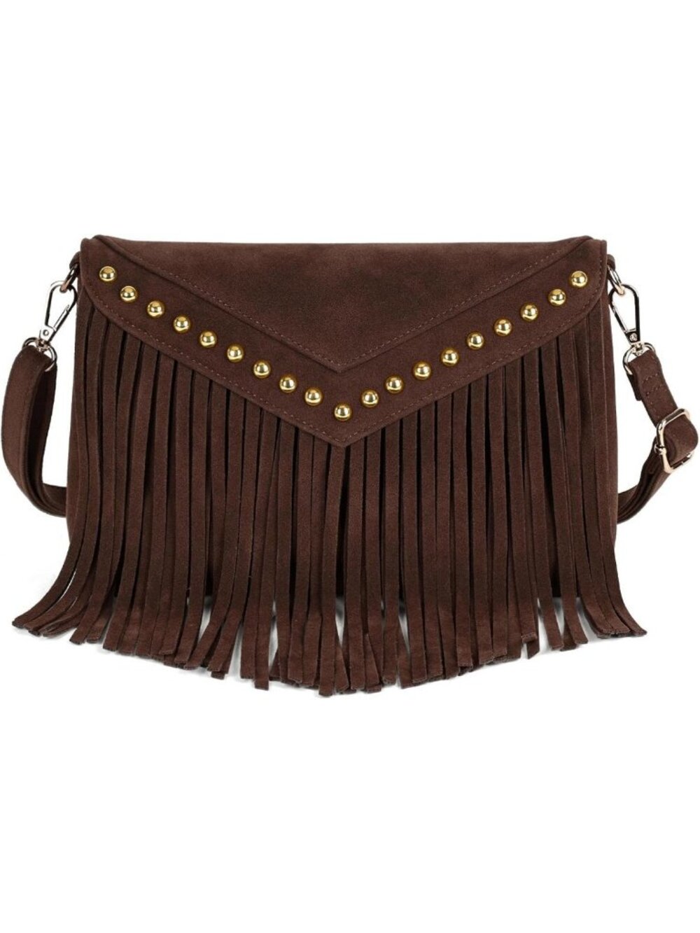 Chic Small Fringe Crossbody Shoulder Bag - Suede Western Style Purse for Women